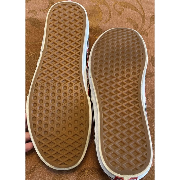 Vans 500714 Classic Old Skool Low Top Red Spell Logo Sneakers Men’s Sz 9.5 - Picture 10 of 13